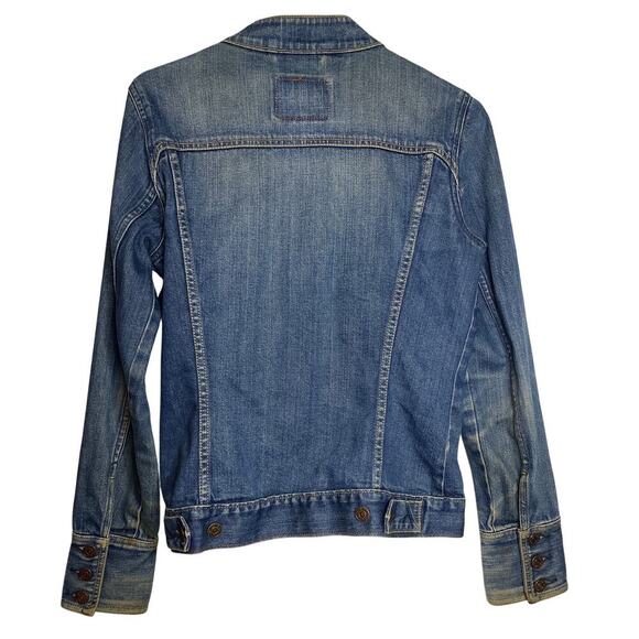 Vintage Levi Strauss Signature Medium Wash Denim Jacket Junior's Size Sm 3/5 - Picture 2 of 6